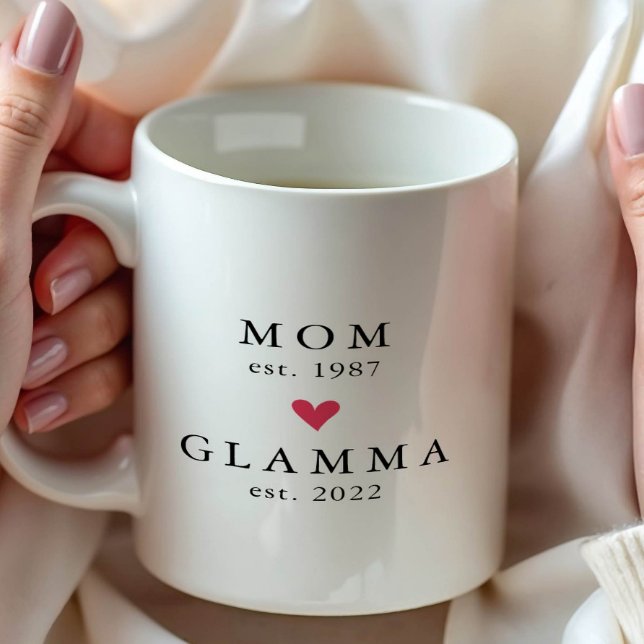Modern Mum | Glamma Year Est. Coffee Mug (Creator Uploaded)