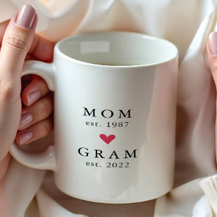 Modern Mum   Gram Year Est. Coffee Mug