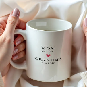 Modern Mum   Grandma Year Est. Coffee Mug