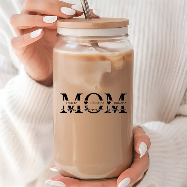 Modern Mum Kids Names Mother's Day Can Glass (Creator Uploaded)