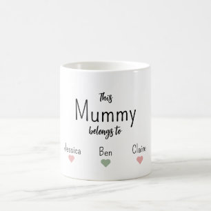 Modern Mum Kids Names Mother's Day Coffee Mug