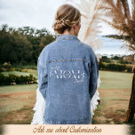 Modern Mum Kids Names Mother's Day Denim Jacket<br><div class="desc">Modern Mum Kids Names Denim Jacket</div>