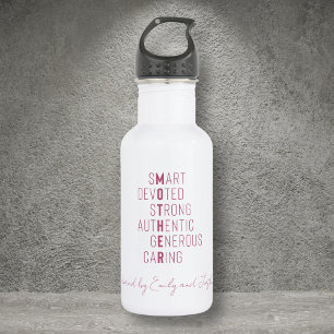 Modern Mum Mother Crossword kids names handwritten 532 Ml Water Bottle