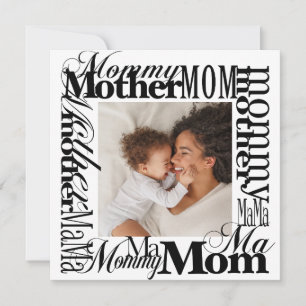 Modern Mum Mummy Mama Photo Mother's Day Card