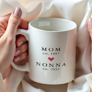 Modern Mum   Nonna Year Est. Coffee Mug