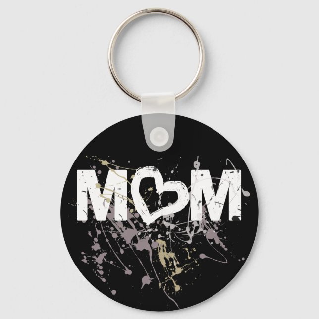 Modern Mum, O Heart Design Key Ring (Front)