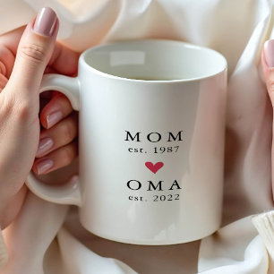 Modern Mum   Oma Year Est. Coffee Mug