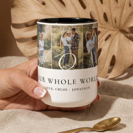 Modern Mum Photo Collage Mothers Day keepsake Gift Two-Tone Coffee Mug
