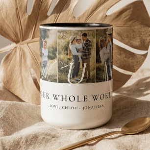 Modern Mum Photo Collage Mothers Day keepsake Gift Two-Tone Coffee Mug