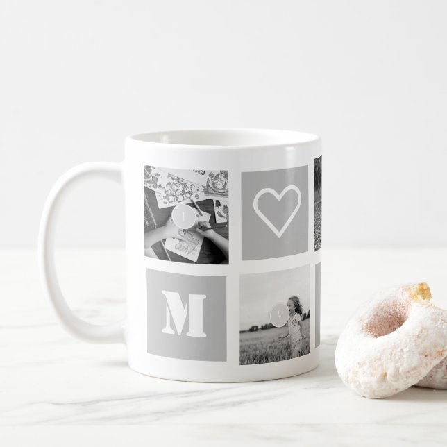 Modern Mum Photo Collage Mug (With Donut)