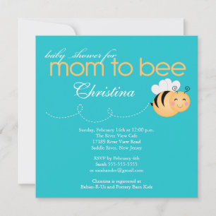 Modern Mum to Bee Baby Shower Invitation