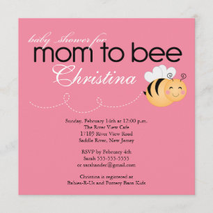 Modern Mum to Bee Baby Shower Invitation