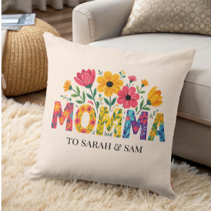 Modern Mummy Kids Names Mother's Day  Cushion