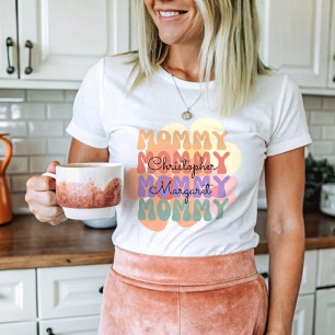 Modern Mummy Kids Names Mother's Day Gift  T-Shirt