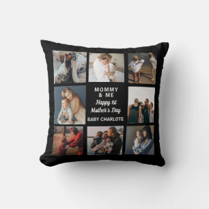 Modern 'Mummy & Me' Photo Collage 1st Mother's Cushion
