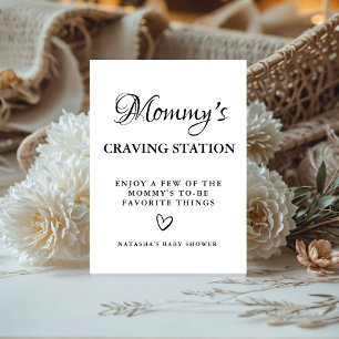 Modern Mummy’s Craving Station baby Shower sign