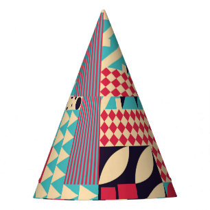 Modern Mural: Geometric Style Vintage Party Hat
