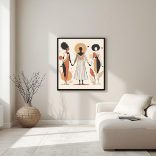 Modern Muse – Abstract Feminine Geometry IV Poster