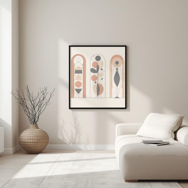 Modern Muse – Abstract Feminine Geometry XII Canvas Print (Creator Uploaded)