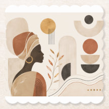 Modern Muse Paper Coasters | Artisan Abstract