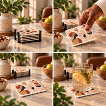 Modern Muse Paper Coasters | Artisan Abstract