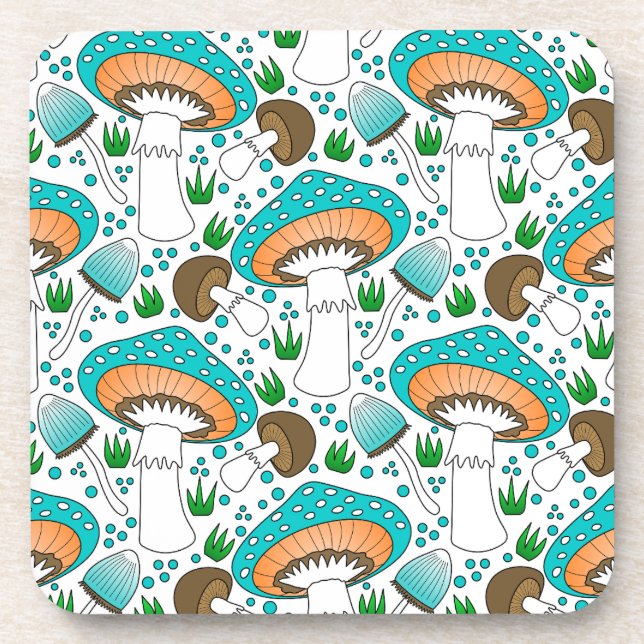 Modern mushroom design coaster (Front)