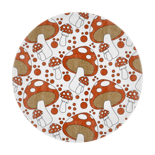 Modern mushroom design cutting board (Front)
