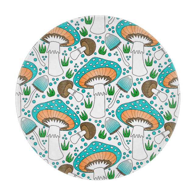 Modern mushroom design cutting board (Front)