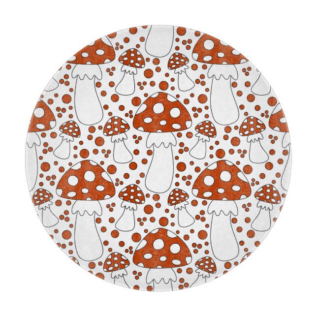 Modern mushroom design cutting board (Front)