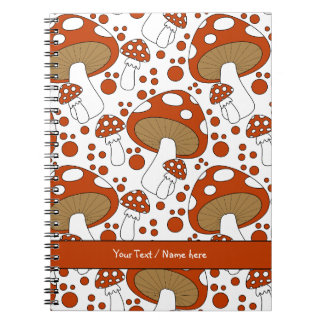 Modern mushroom design notebook