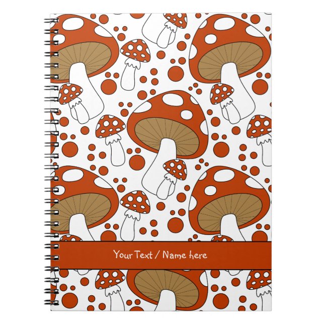 Modern mushroom design notebook (Front)
