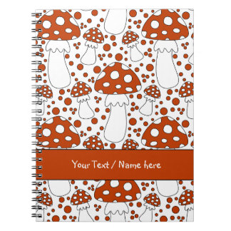 Modern mushroom design notebook