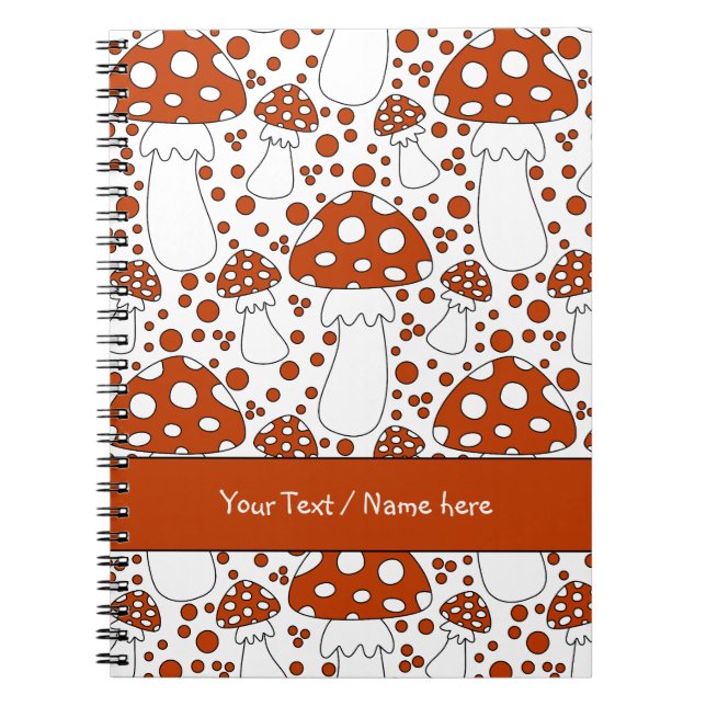 Modern mushroom design notebook (Front)