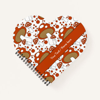 Modern mushroom design notebook