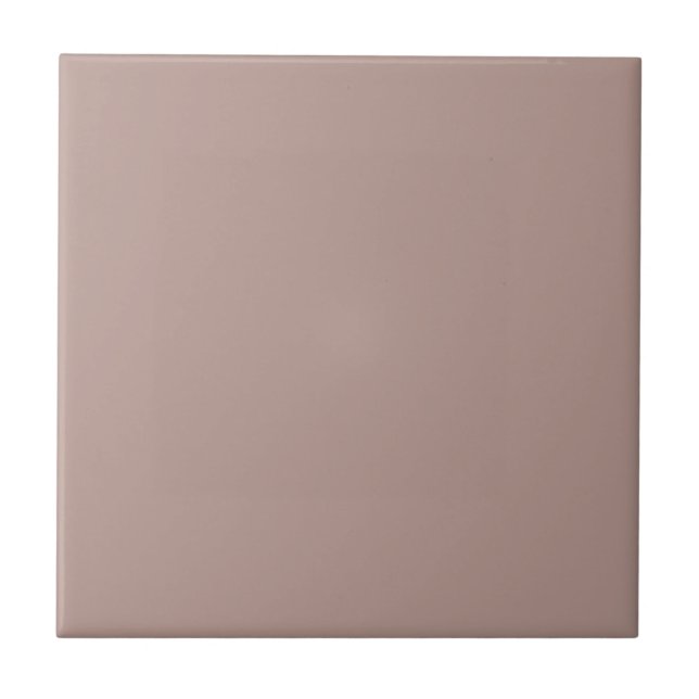 Modern Mushroom Pink Plain Solid Colour Tile (Front)