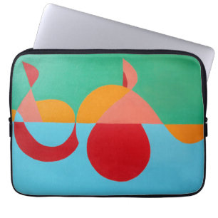 Modern Music Art Treble Clef Laptop Sleeve