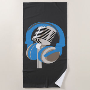 Modern Music Musician Beach Towel