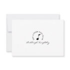 Modern Music Note Black White Personalised