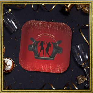 Modern Music Party Karaoke Birthday Paper Plates