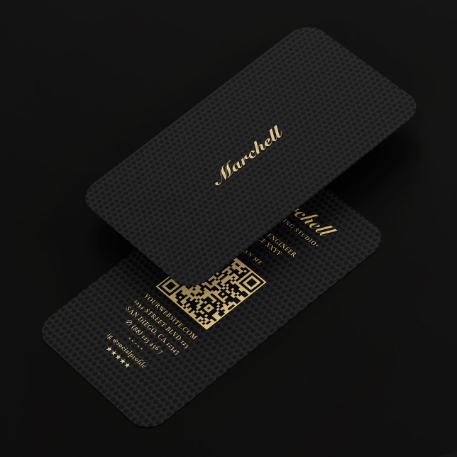 Modern Music Producer Musician Black Gold  Business Card (Modern Music Producer Musician Monogram Professional Black Gold Business Card
)