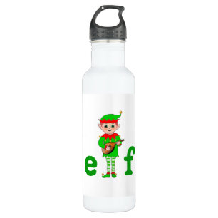 Modern Musical Elf on White 710 Ml Water Bottle