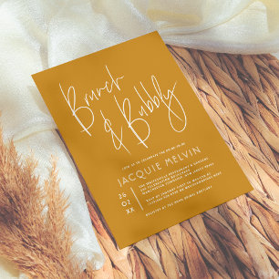 Modern Mustard Brunch & Bubbly Bridal Shower Invitation