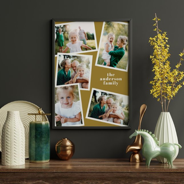 Modern mustard multi photo family home decor (Creator Uploaded)