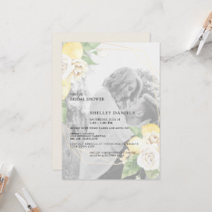 Modern Muted Photo Lemons Virtual Bridal Shower  Invitation