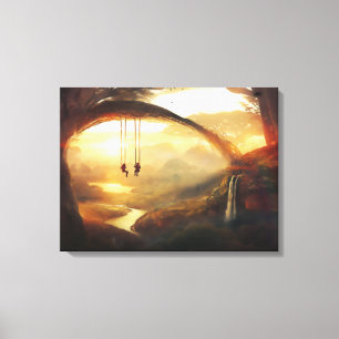 Modern Muted Sage Green Geometric Abstract Wall Ar Canvas Print