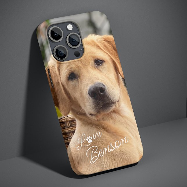 Modern My Best Friend Picture Dog Love Paw Print iPhone Case (Creator Uploaded)