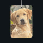 Modern My Best Friend Picture Love Paw Print Car Air Freshener<br><div class="desc">Cute Love text written in a stylish modern typography font and dog paw representing the letter O. With option to personalise or customise with a name and photo of your choice. Unique keepsake,  birthday,  Valentine's Day gift from your family pet,  or Christmas present. Easily customisable with a fun photograph.</div>