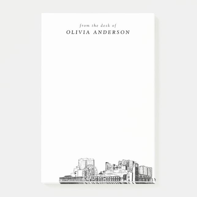 Modern Myrtle Beach Professional Gift Personalised Post-it Notes (Front)