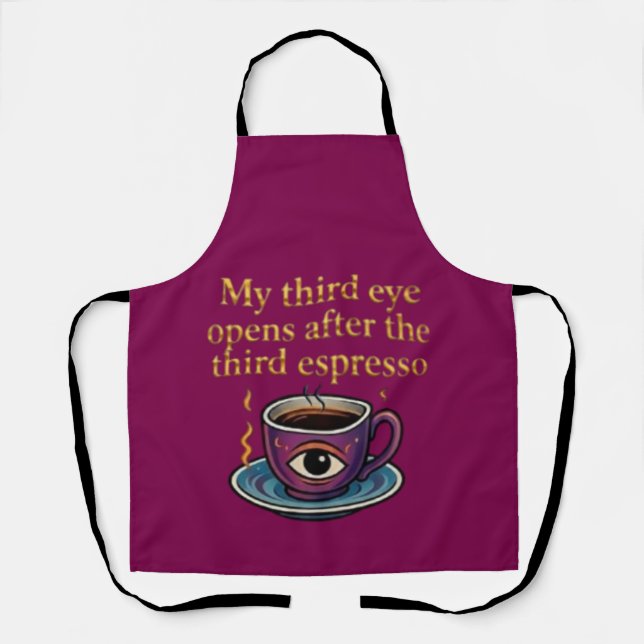 Modern Mystic Coffee Art My third eye collection Apron (Front)
