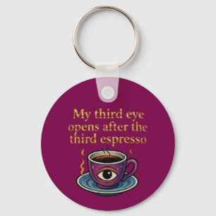 Modern Mystic Coffee Art My third eye collection Key Ring